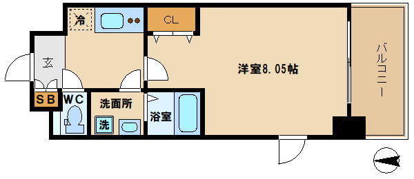レインボーコート玉造の間取り|レインボーコート玉造　間取り