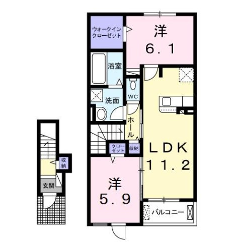 マイライフ直方Ⅱの間取り