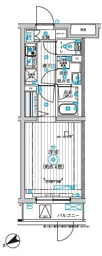 調布市上石原１丁目の賃貸マンションの間取り