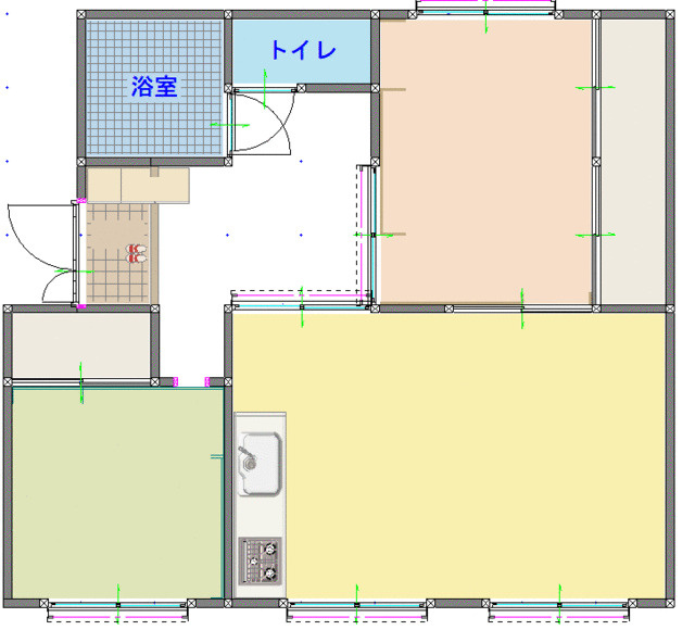 西小中台団地２３号棟の間取り