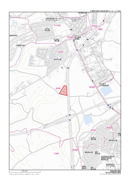 千葉市中央区赤井町の売地の地図