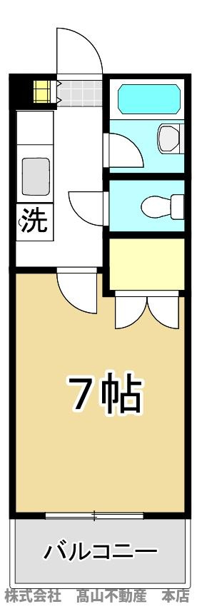 宗像市石丸３丁目の賃貸マンションの間取り