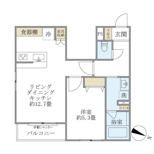 Ｔｈｅ　Ｓｈｉｎａｇａｗａ　Ｅａｓｔ　Ｒｅｓｉｄｅｎｃｅの間取り