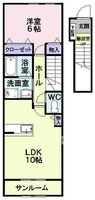 メゾン早坂１番館の間取り|間取図