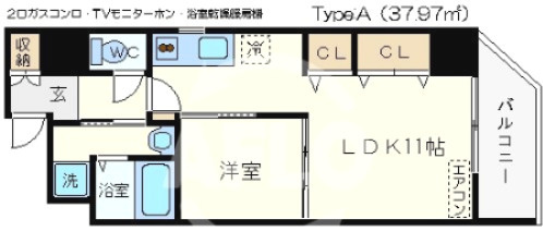 ラ・ジェラータ　堀江小学校区の間取り|ラ・ジェラータ　間取り