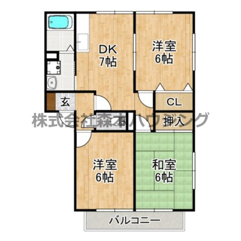 【間取り】 | 　サニーフレッシェン Ⅰ