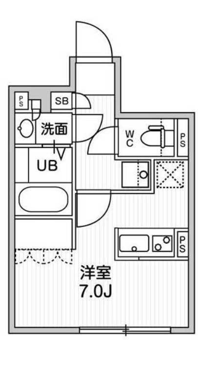 ウェルスクエアイズム用賀　駅近　ネット無料　築浅の間取り