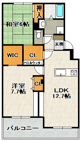北仁川シティハイツの間取り