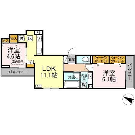 Lumiere『ルミエール』の間取り|ペット飼育相談可能♪（小型犬または猫1匹まで）