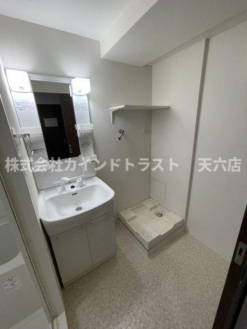 エルヴェ東天満の洗面所|コンパクトで使いやすい洗面所