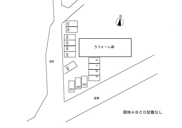 ラフォーレ森の駐車場