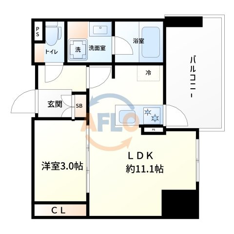 コンフォリア・リヴ本町WEST　Qの間取り|コンフォリア・リヴ本町WEST Q　間取り
