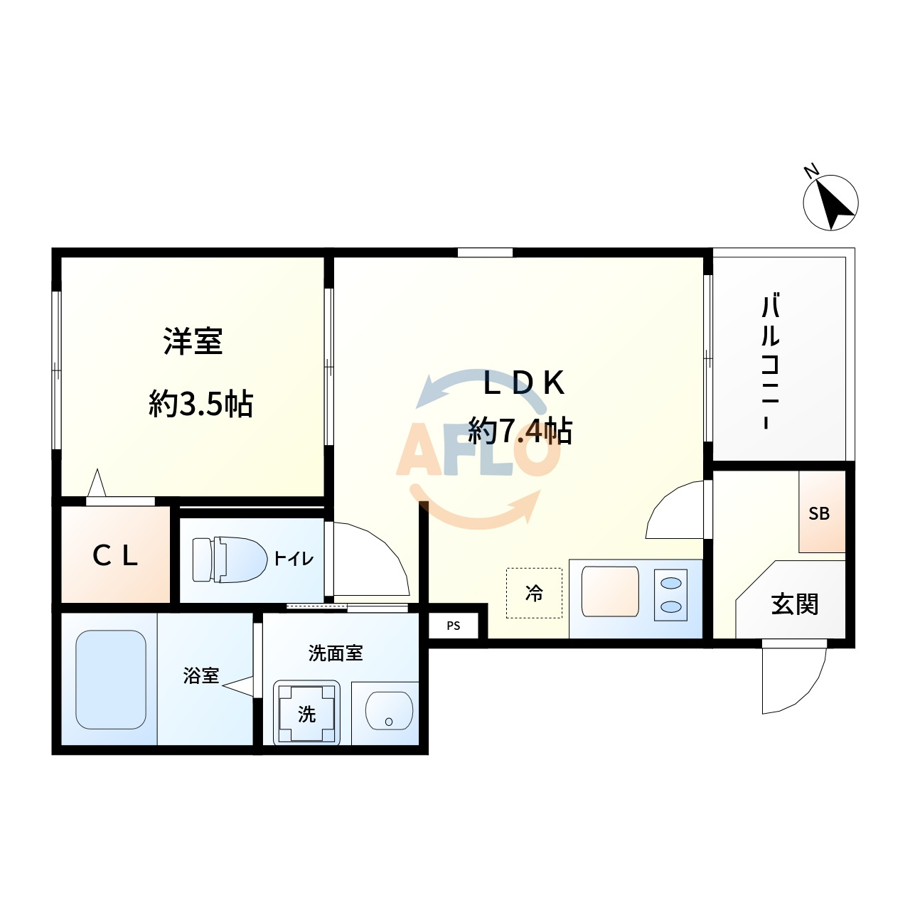 ハーモニーテラス田中　田中小学校の間取り|ハーモニーテラス田中　間取り