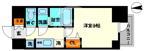 プレサンス松屋町ヴェルデスの間取り|プレサンス松屋町ヴェルデス　間取り