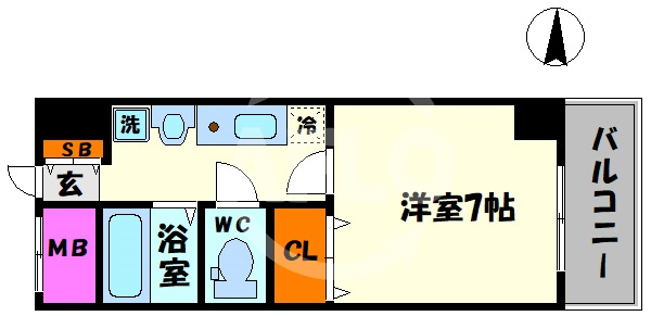ブリリアントコート心斎橋イーストの間取り|ブリリアントコート心斎橋イースト　間取り