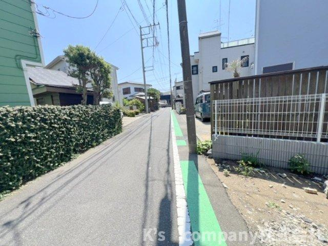 藤沢市鵠沼海岸5丁目　新築戸建の前面道路含む現地写真|前面道路の様子です◇