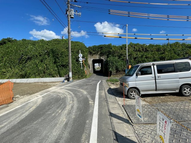 新築戸建・新築建売　郡山市富久山町久保田字石堂　赤木小・第五中の前面道路含む現地写真