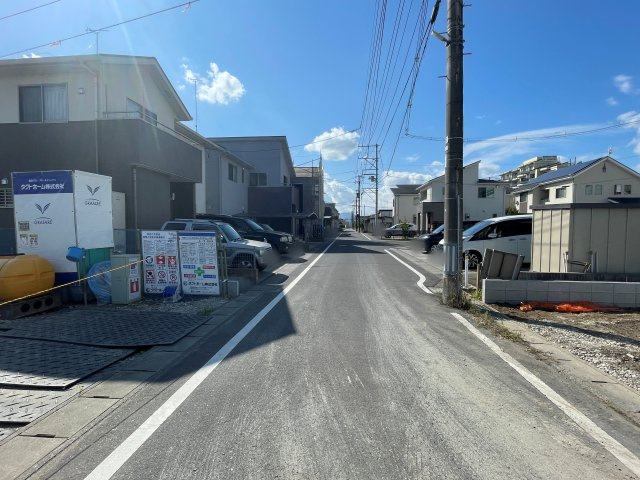新築戸建・新築建売　郡山市富久山町久保田字石堂　赤木小・第五中の前面道路含む現地写真