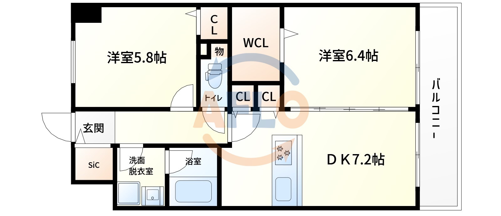 ラフィネール大阪十三の間取り|ラフィネール大阪十三　間取り