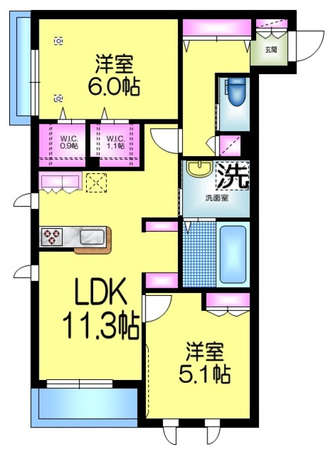 ＣＲＯＮＯＳ　クロノスの間取り|★最上階★角部屋★