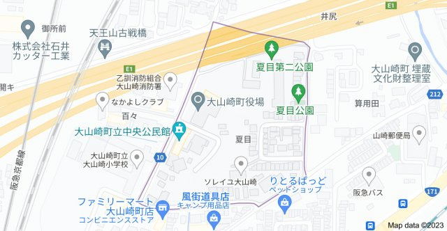 エルヴィータ大山崎の地図