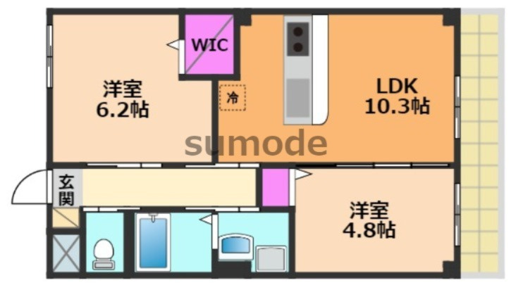 エルヴィータ大山崎の間取り