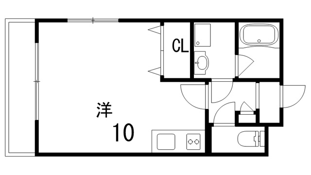 神戸市灘区城内通２丁目の賃貸マンションの間取り