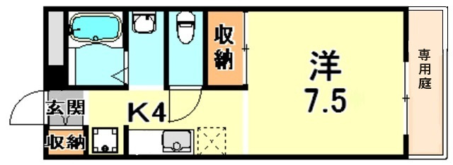 神戸市東灘区岡本５丁目のアパートの間取り