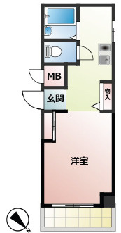 神戸市東灘区御影中町１丁目の賃貸マンションの間取り