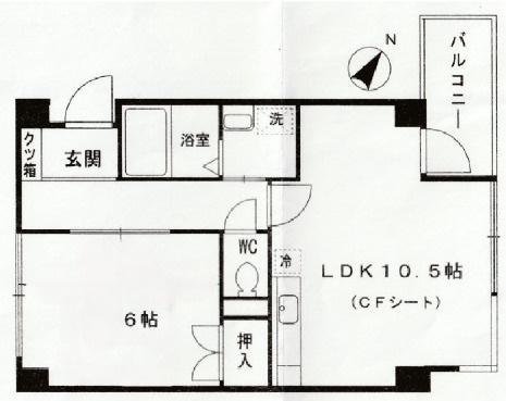 神戸市東灘区深江北町２丁目の賃貸マンションの間取り