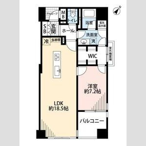神戸市中央区栄町通４丁目の賃貸マンションの間取り