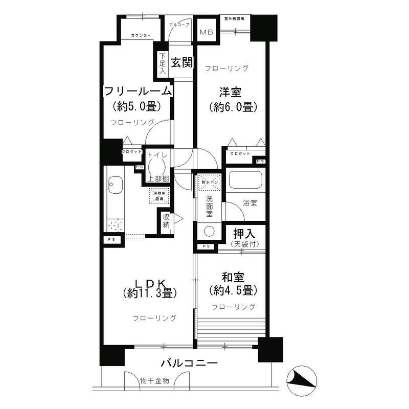 エスリード六甲第2の間取り