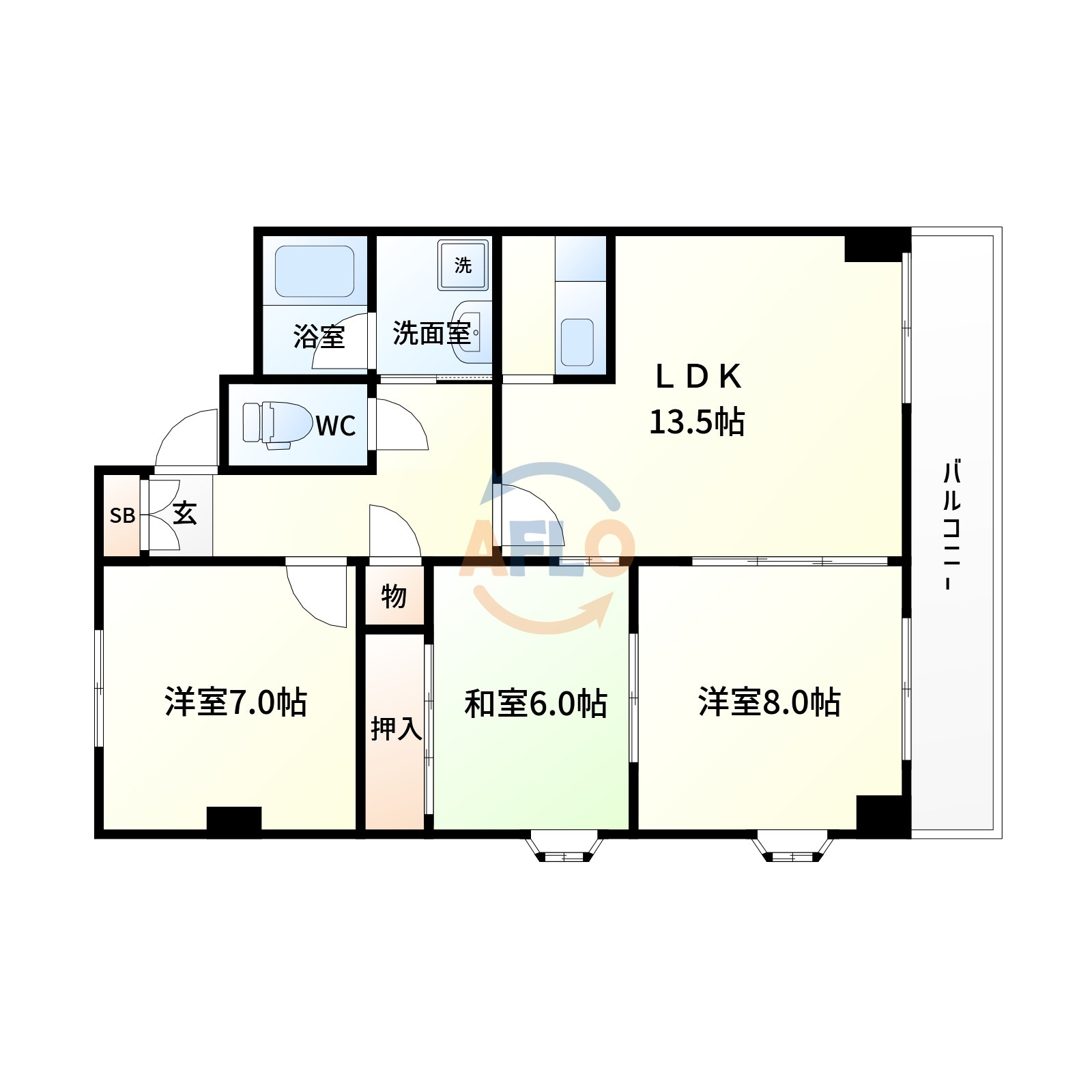 ハイツ丸利の間取り|間取り