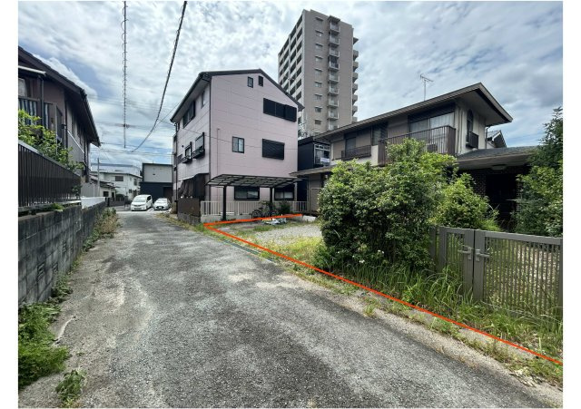 津福今町土地の前面道路含む現地写真