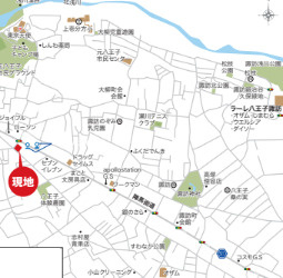 『八王子市新築戸建て』八王子市大楽寺町133-1【仲介手数料無料】　２４－１期の地図|～仲介手数料無料☆八王子ひなた不動産～八王子市大楽寺町　新築戸建て