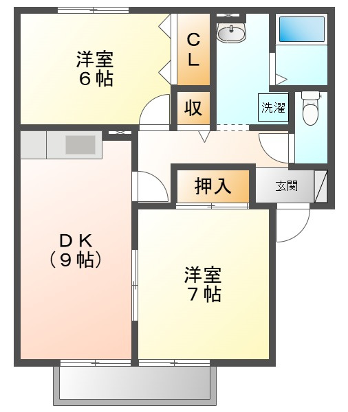 リトルバード横井　Ａの間取り