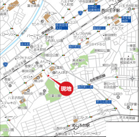 『八王子市新築戸建て』八王子市散田町5-22-4【仲介手数料無料】　２５－１期の地図|～仲介手数料無料☆八王子ひなた不動産～八王子市散田町　新築戸建て