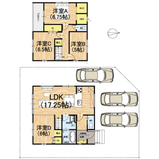 【間取り】 | 岩倉花園町　分譲地【9期1号地】