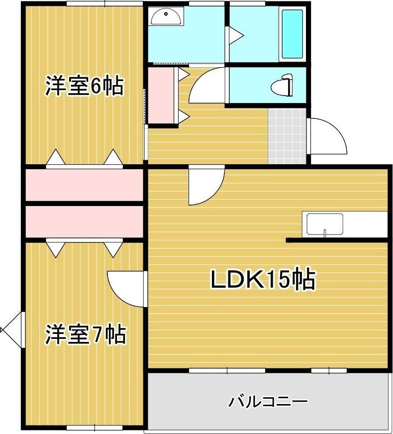 グリーンコーポ浪打　弐番館の間取り
