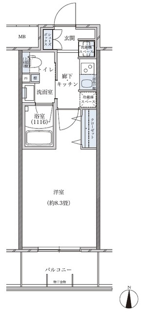 パークアクシス名古屋山王の間取り