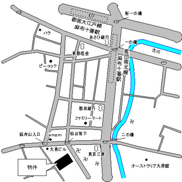 パークアクシス南麻布の地図