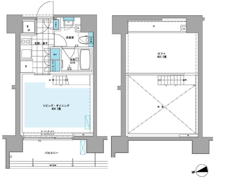 プライムアーバン芝浦LOFTの間取り|★間取り図★