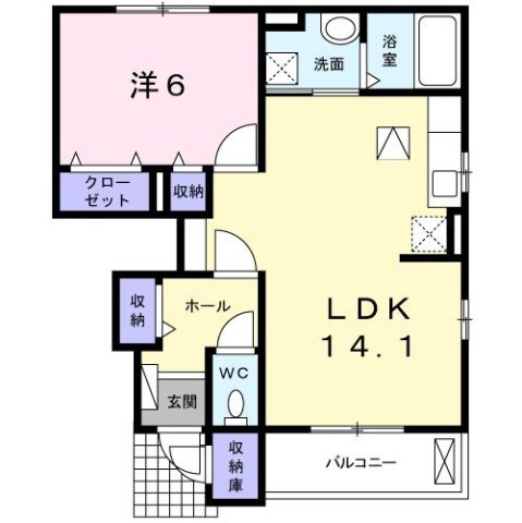 ラ　ポルテ　ルージュⅡの間取り