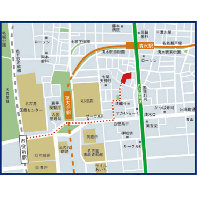 パークアクシス白壁の地図
