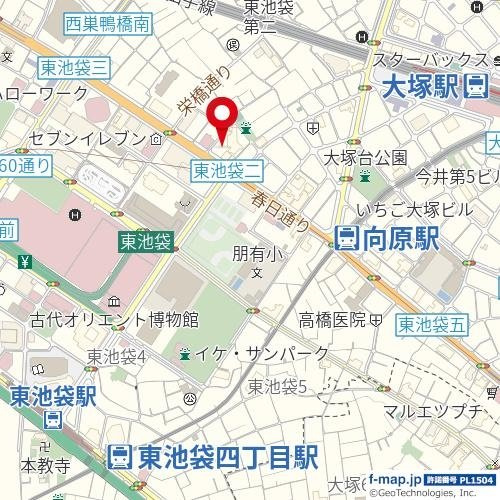 プレール東池袋の地図