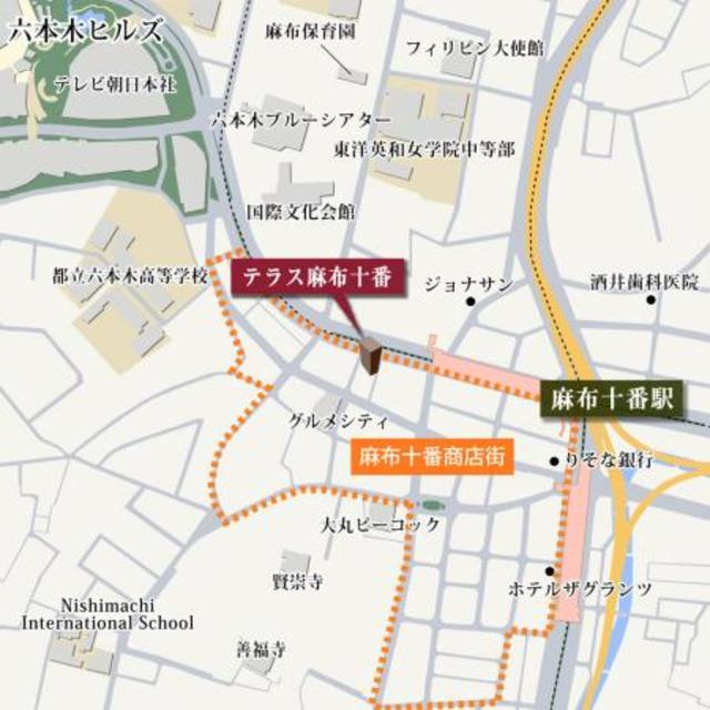 テラス麻布十番の地図