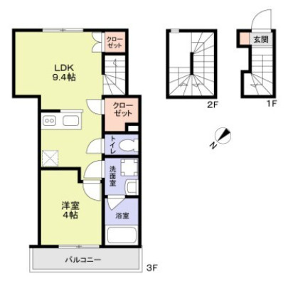 【間取り】 | ＷｏｏｄＣｒｅｓｔ沼袋Ｒｅｓｉｄｅｎｃｅ