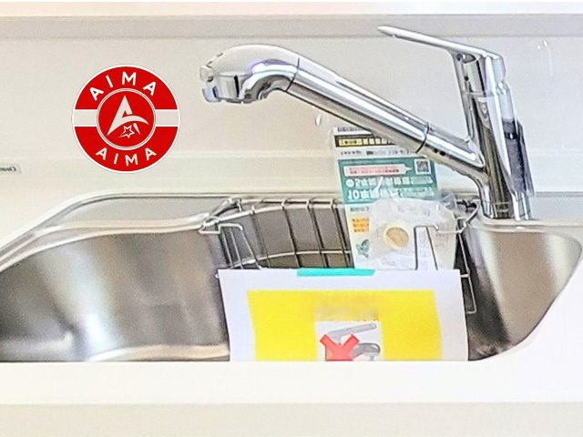 福岡市南区屋形原1丁目第3-2棟（2号棟）の内観：施工例|洗い物のストレスを軽減する、広々としたシンクスペース。