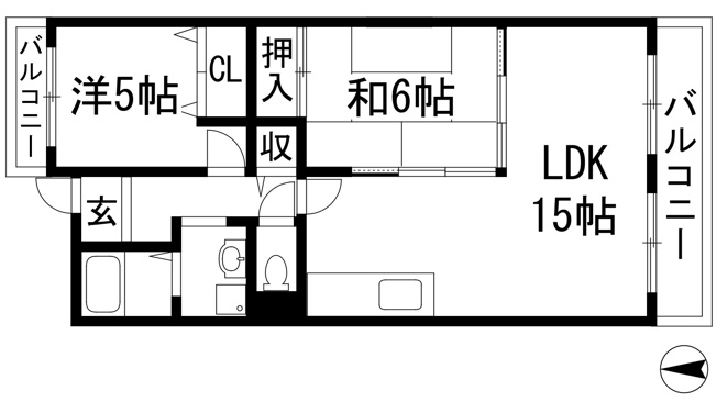 【間取り】 | ラ・メール鉢塚