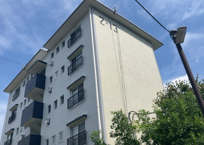 【外観】 | 藤の台団地１３号棟 | ＲＣ造、Reinforced Concreteは直訳すると補強されたコンクリートです。主に柱や梁・床・壁が鉄筋とコンクリートで構成おり、鉄筋を組んだ型枠にコンクリートを流し込んで固めたものを指します。